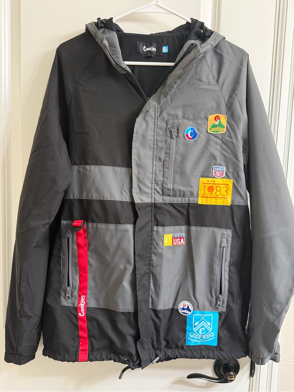Men’s Gray & Black Patchwork Jacket